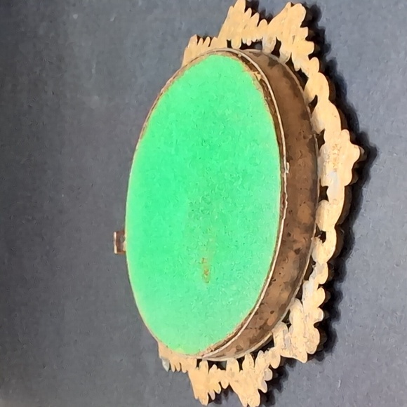 Vintage Made In Italy Set of 2 Ornate Metal Frames with 18 Century Style Art . - Picture 8 of 12